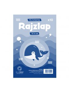   Rajzlap A4, félfamentes fóliázva Bálnás Bluering® 10 ív/csomag,